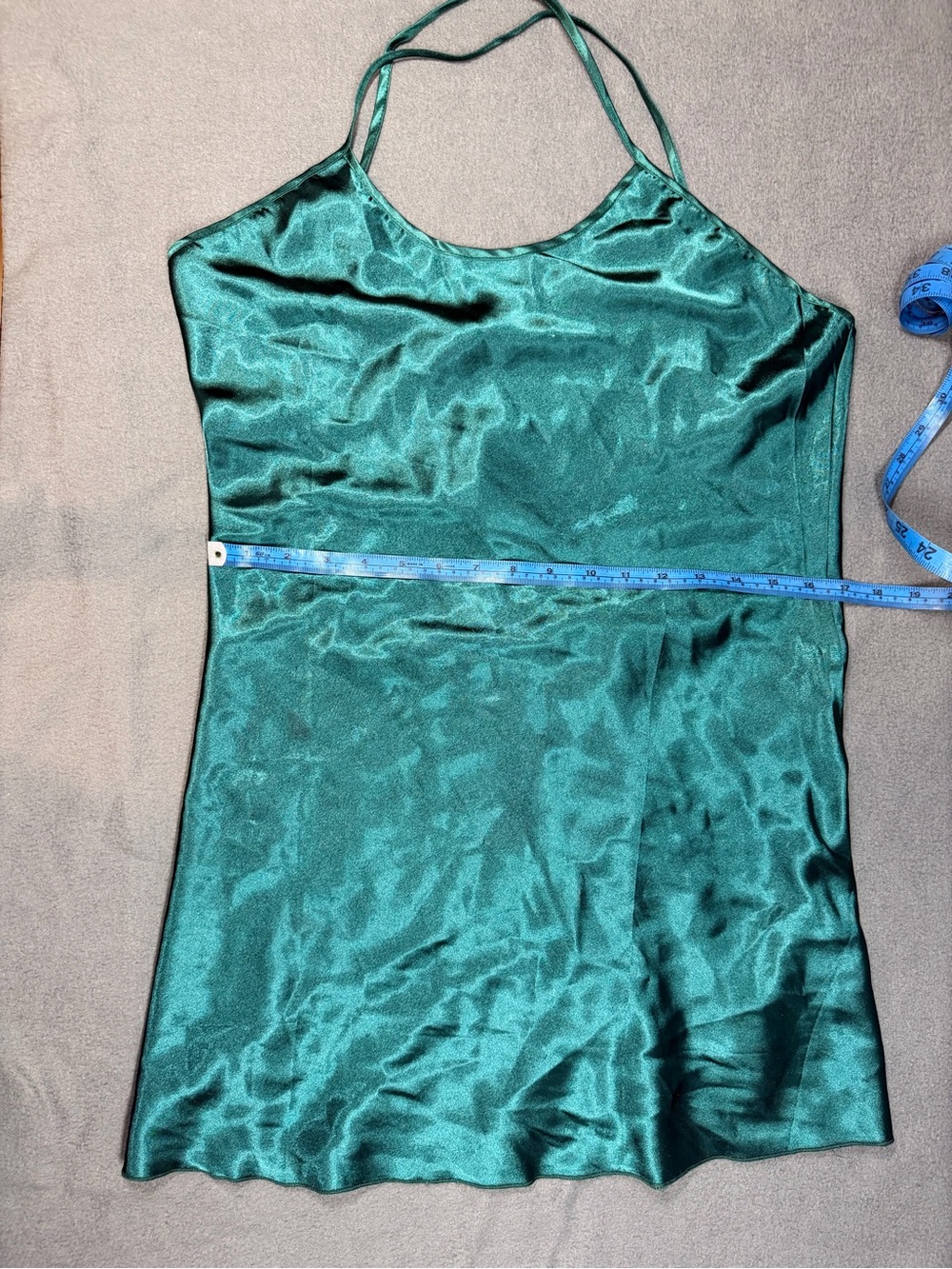 Silky Emerald Green Slip Dress - Women Intimates & Sleepwear large
